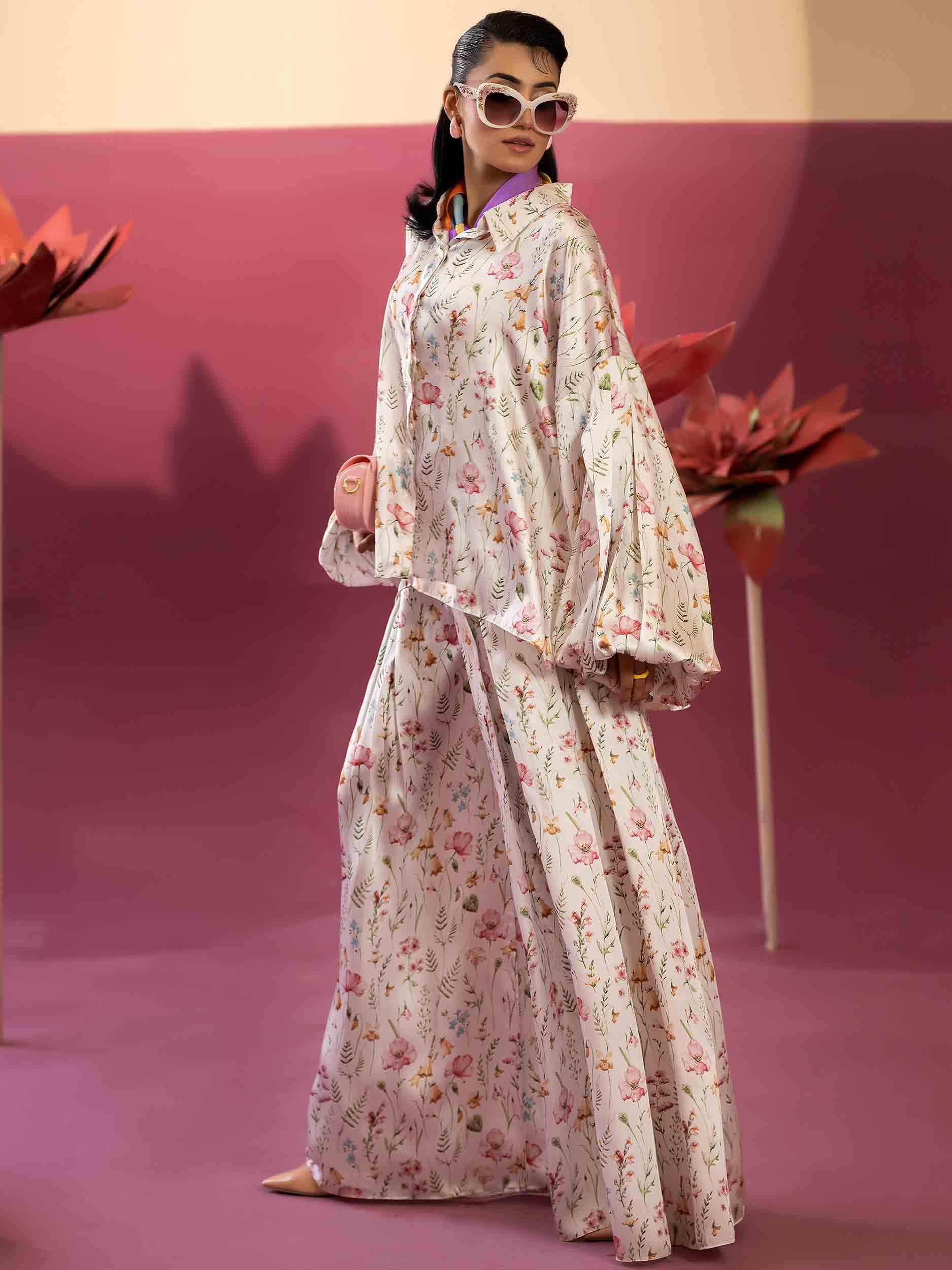 2 PIECE - EMBELLISHED SILK SUIT - Rabazka 2 PIECE - EMBELLISHED SILK SUIT - Rabazka