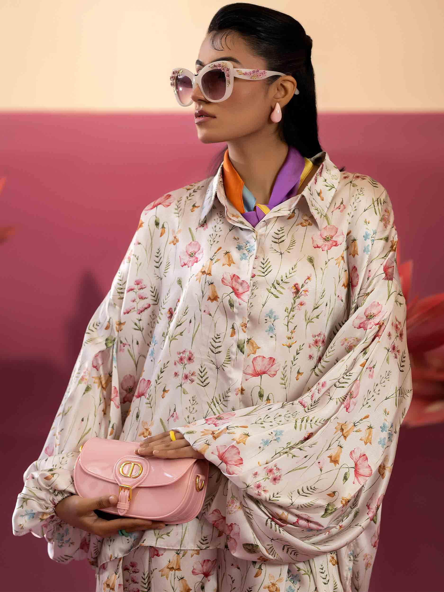 2 PIECE - EMBELLISHED SILK SUIT - Rabazka 2 PIECE - EMBELLISHED SILK SUIT - Rabazka