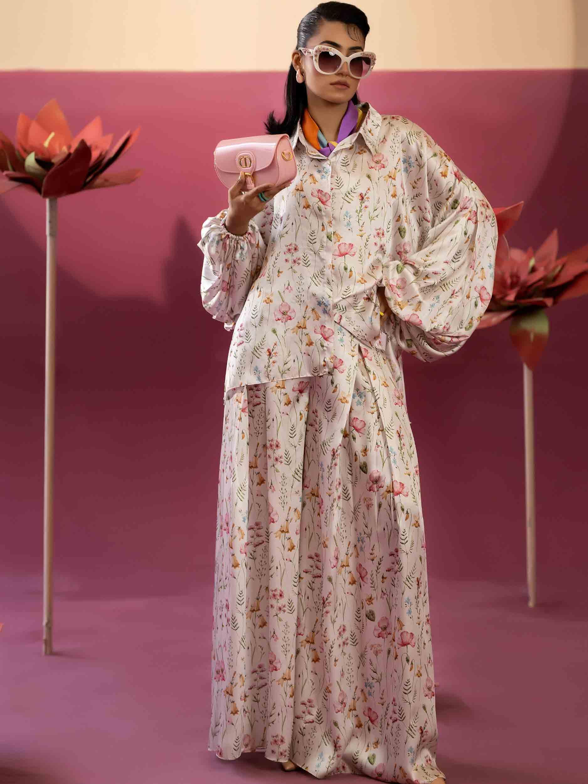 2 PIECE - EMBELLISHED SILK SUIT - Rabazka 2 PIECE - EMBELLISHED SILK SUIT - Rabazka