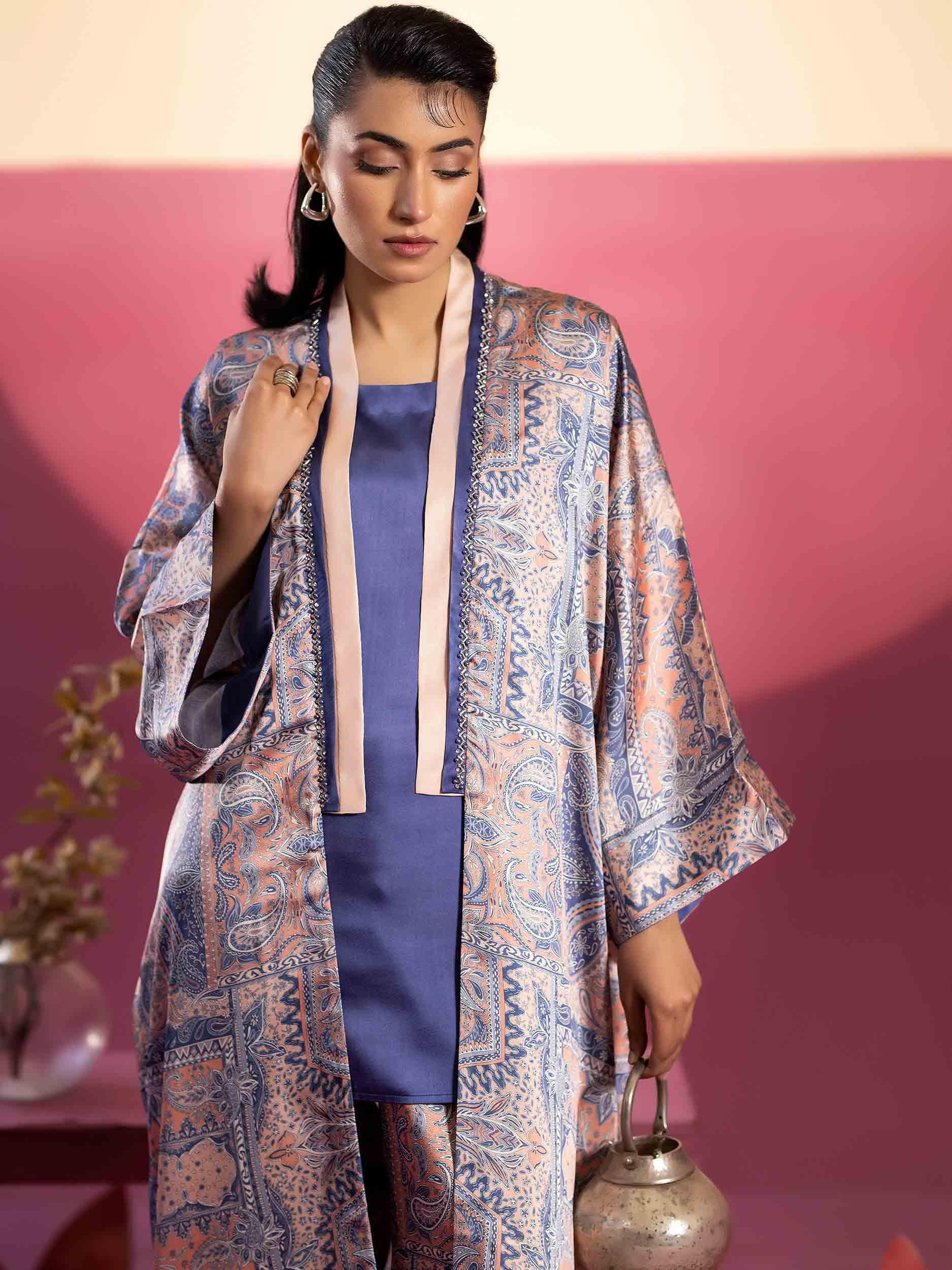 3 PIECE - EMBELLISHED SILK SUIT - Rabazka 3 PIECE - EMBELLISHED SILK SUIT - Rabazka