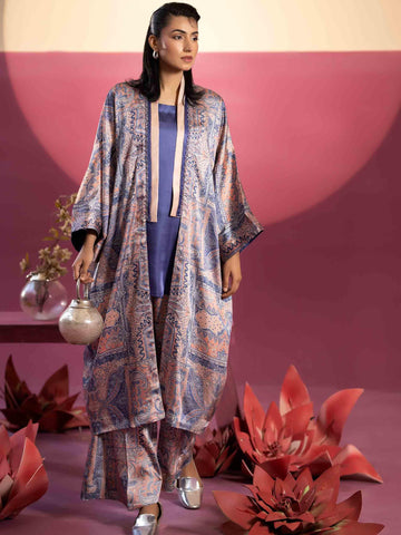 3 PIECE - EMBELLISHED SILK SUIT - Rabazka 3 PIECE - EMBELLISHED SILK SUIT - Rabazka