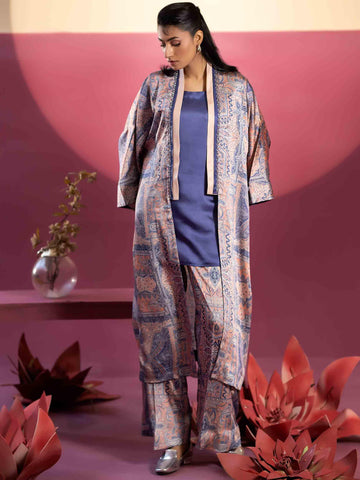 3 PIECE - EMBELLISHED SILK SUIT - Rabazka 3 PIECE - EMBELLISHED SILK SUIT - Rabazka