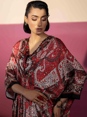 EMBELLISHED SILK KAAFTAN - Rabazka EMBELLISHED SILK KAAFTAN - Rabazka