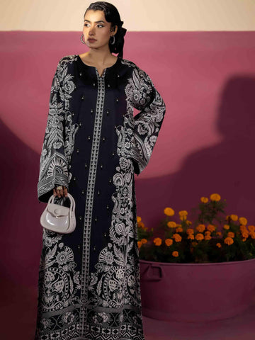 EMBELLISHED SILK KAAFTAN - Rabazka EMBELLISHED SILK KAAFTAN - Rabazka