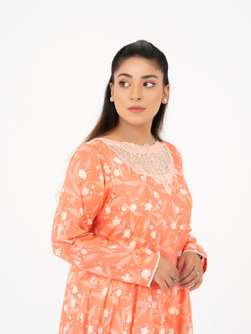 1 PIECE - EMBROIDERED FROCK 1 PIECE - EMBROIDERED FROCK