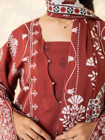 3 PIECE - PRINTED LINEN SUIT 3 PIECE - PRINTED LINEN SUIT