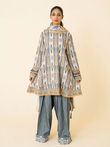 3 PIECE - PRINTED LINEN SUIT 3 PIECE - PRINTED LINEN SUIT