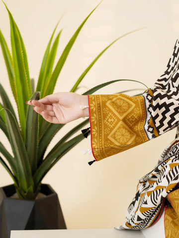 3 PIECE - PRINTED LINEN SUIT 3 PIECE - PRINTED LINEN SUIT