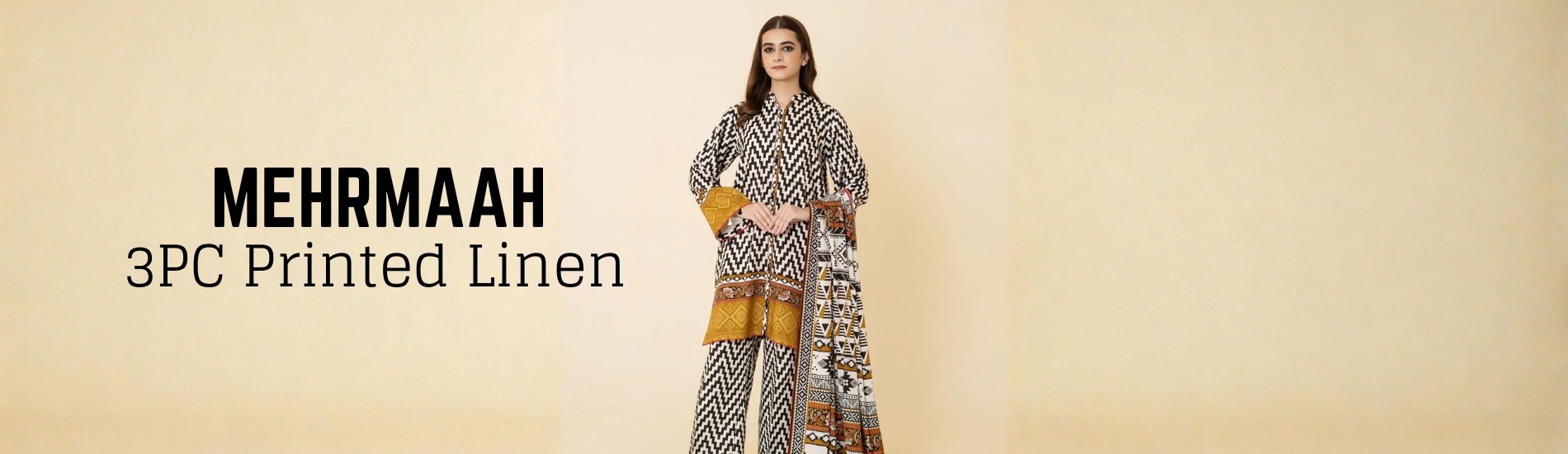 MEHRMAAH UNSTITCHED LINEN COLLECTION