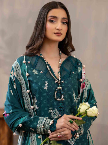 PRINTED EMBROIDERED SUIT