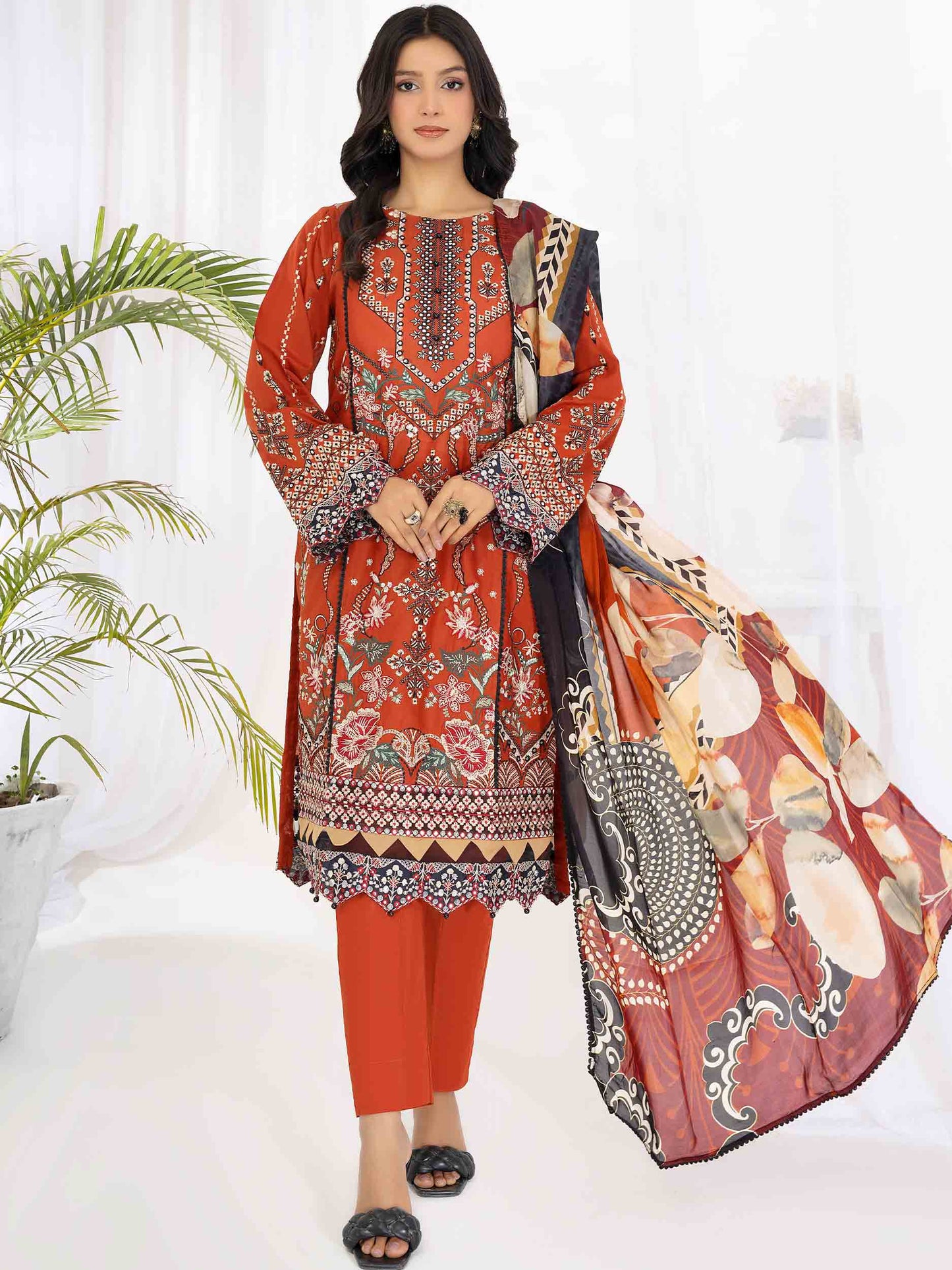 3 PIECE - EMBROIDERED SUIT