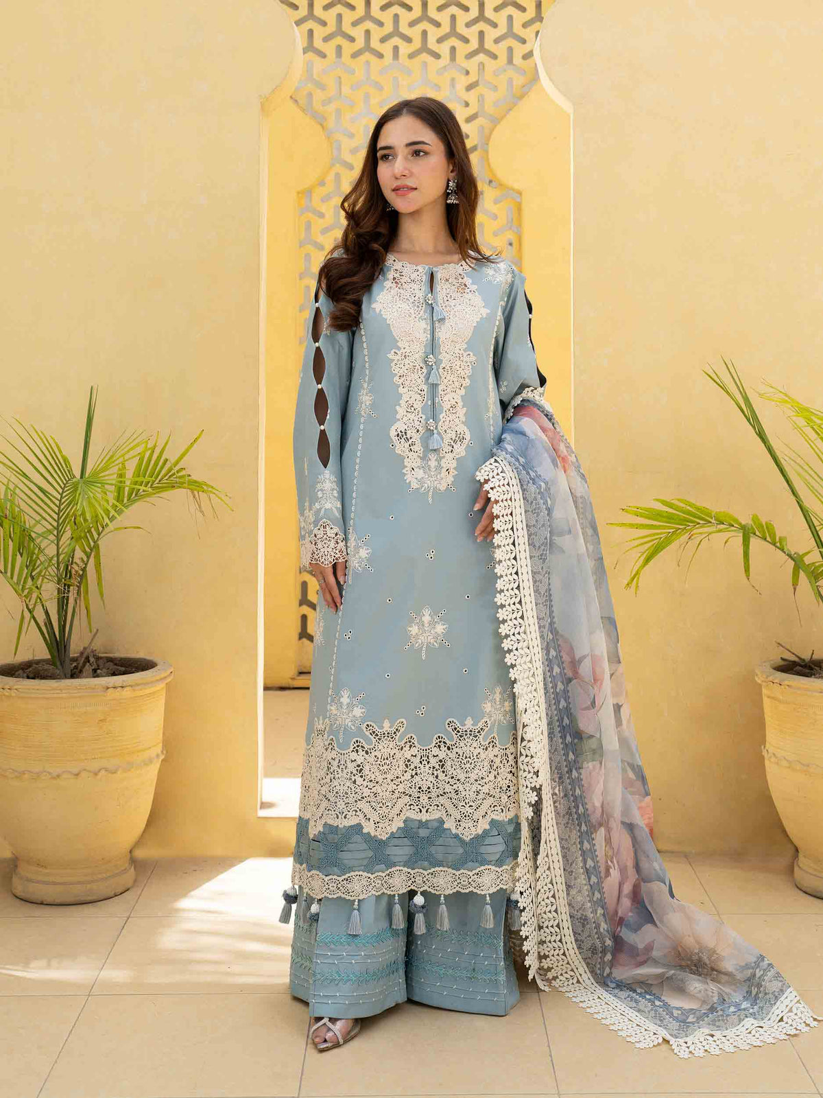 3 PIECE - EMBROIDERED SUIT