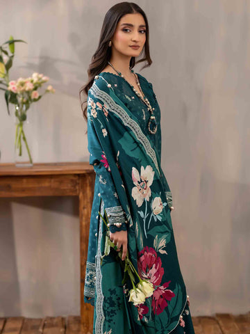 PRINTED EMBROIDERED SUIT