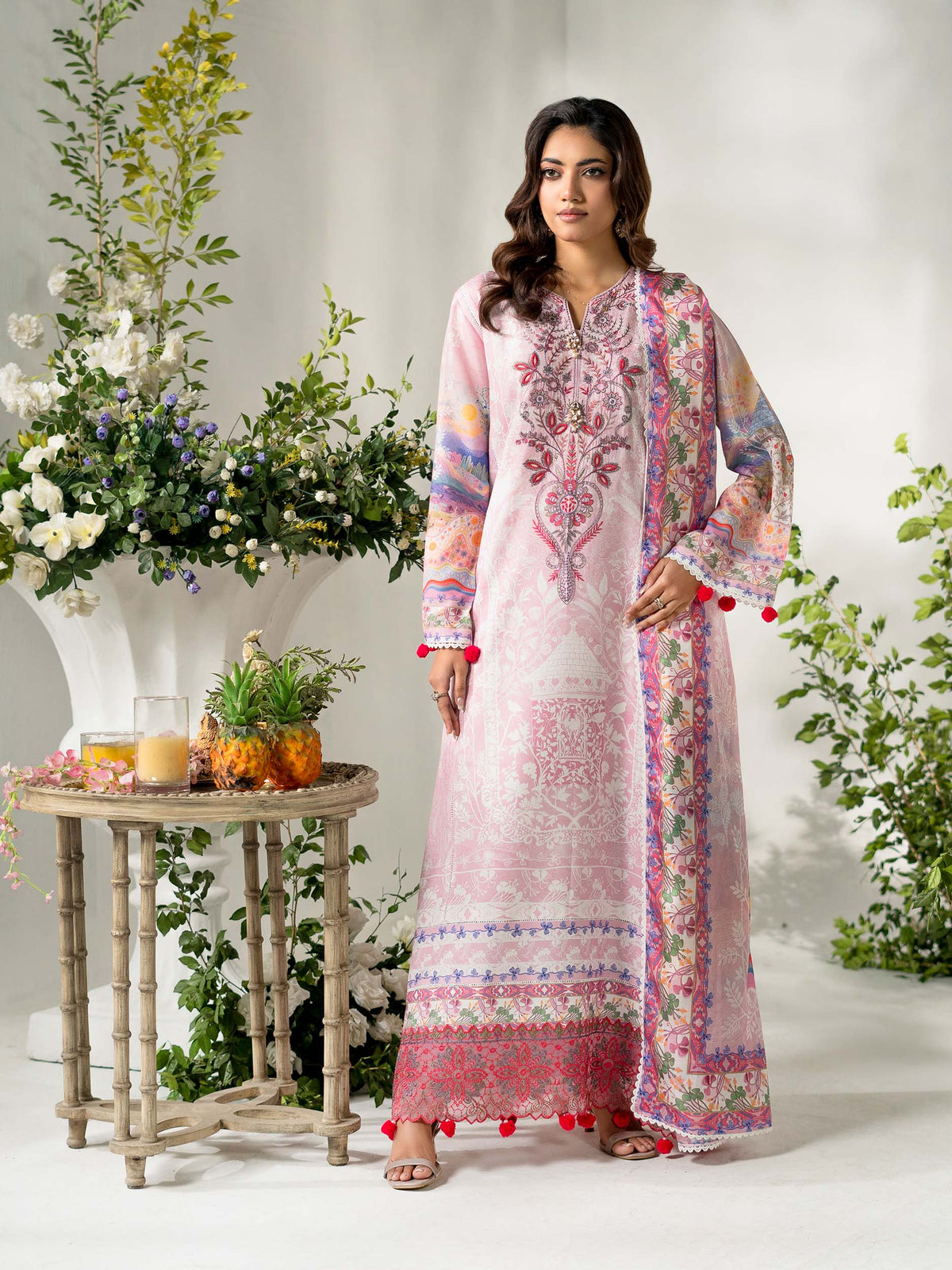 3 PIECE - EMBROIDERED LAWN SUIT