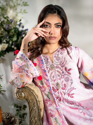 3 PIECE - EMBROIDERED LAWN SUIT