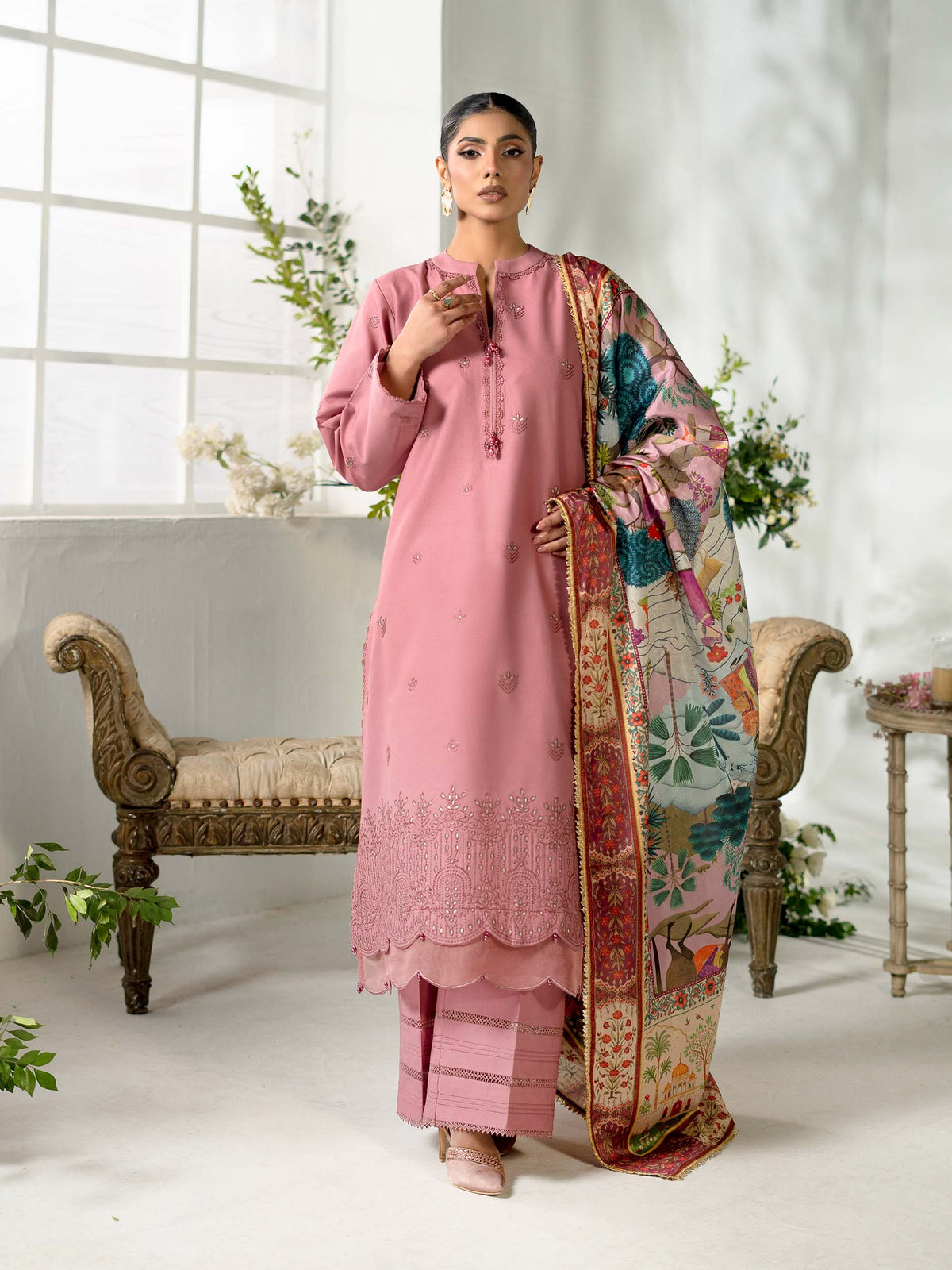 3 PIECE - EMBROIDERED LAWN SUIT