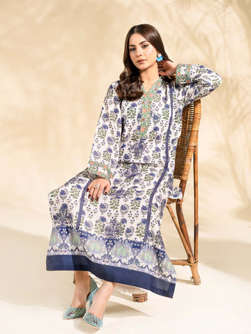 CHIKANKARI BLENDED LAWN SHIRT
