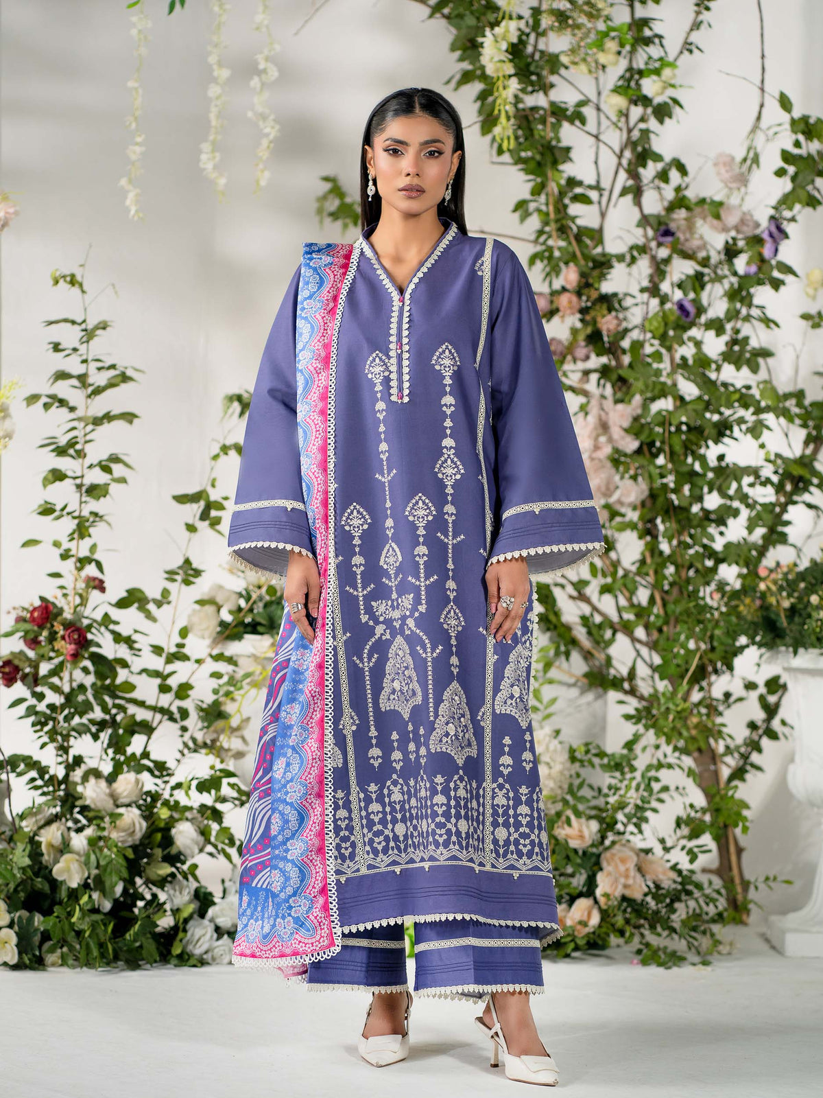 3 PIECE - EMBROIDERED LAWN SUIT