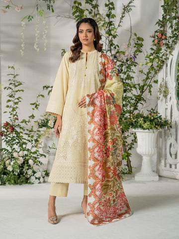 3 PIECE - EMBROIDERED LAWN SUIT