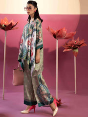 2 PIECE - EMBELLISHED SILK SUIT - Rabazka