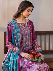 PRINTED EMBROIDERED SUIT