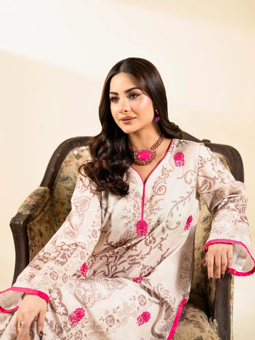 PRINTED & EMBROIDERED LAWN SHIRT
