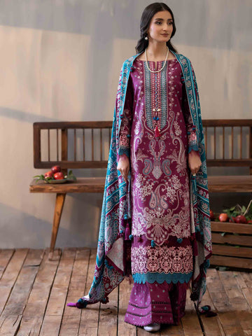 PRINTED EMBROIDERED SUIT