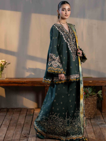 PRINTED EMBROIDERED SUIT