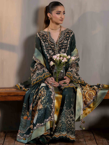 PRINTED EMBROIDERED SUIT