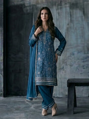 3 PIECE - EMBROIDERED KARANDI LAWN SUIT