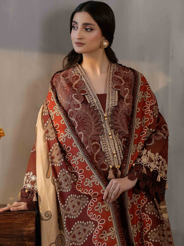 PRINTED EMBROIDERED SUIT