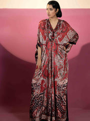 EMBELLISHED SILK KAAFTAN - Rabazka