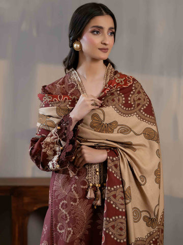 PRINTED EMBROIDERED SUIT