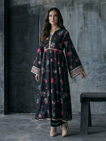 PRINTED SILK LAWN SHIRT