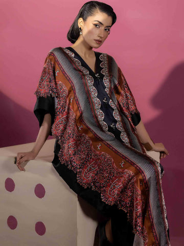 EMBELLISHED SILK KAAFTAN - Rabazka