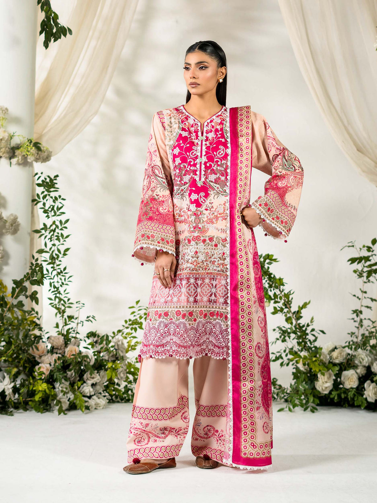3 PIECE - EMBROIDERED LAWN SUIT