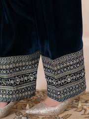 3 PIECE - EMBROIDERED VELVET SUIT