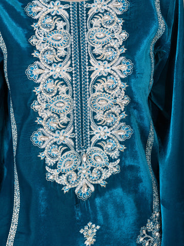 3 PIECE - EMBROIDERED VELVET SUIT