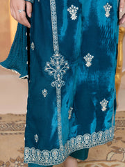 3 PIECE - EMBROIDERED VELVET SUIT
