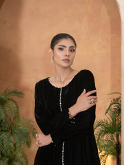 2 PIECE - EMBROIDERED VELVET SUIT