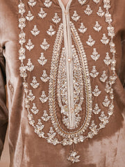 2 PIECE - EMBROIDERED VELVET SUIT