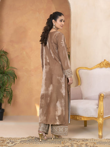 2 PIECE - EMBROIDERED VELVET SUIT