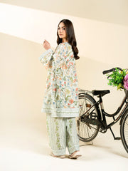 2 PIECE - PRINTED BLENDED LAWN SUIT