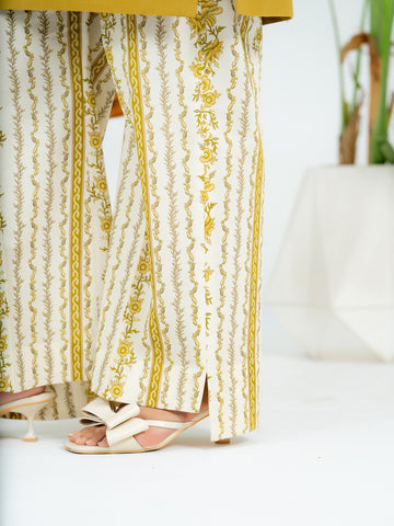 2 PIECE- EMBROIDERED SUIT