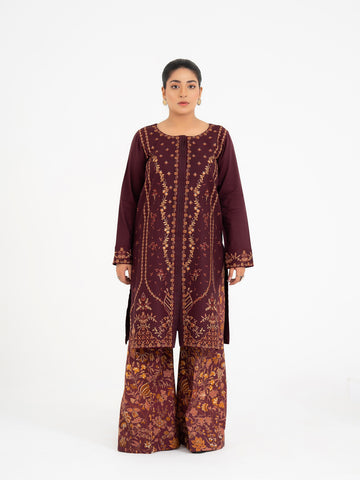 2 PIECE- EMBROIDERED SUIT
