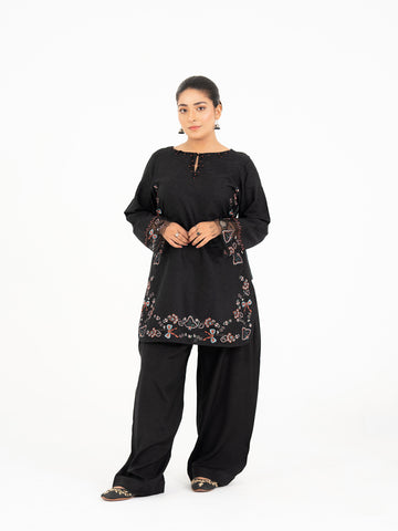 2 PIECE- EMBROIDERED SUIT