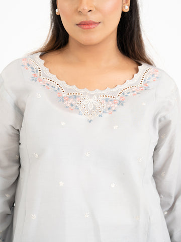 2 PIECE- EMBROIDERED SUIT