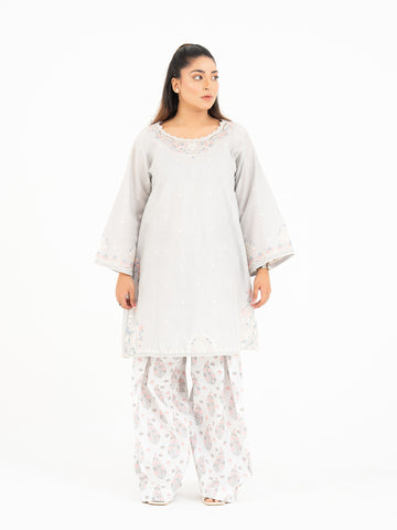 2 PIECE- EMBROIDERED SUIT