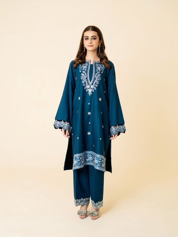 2 PIECE - EMBROIDERED SUIT