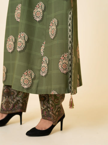 3 PIECE - PRINTED LINEN SUIT